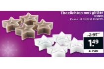 theelichten met glitter