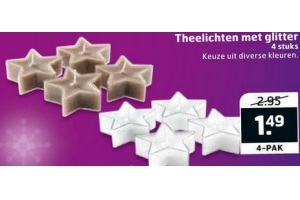 theelichten met glitter