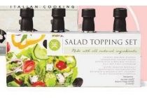 4 delige set met saladetoppings