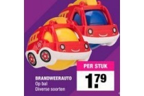 brandweerauto op bal