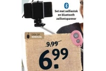 set met selfiestok en bluetooth zelfontspanner