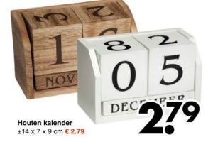 Redenaar breuk distillatie Houten Kalender €2,79 - Beste.nl