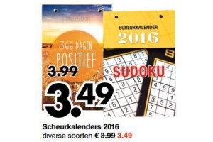 scheurkalenders 2016