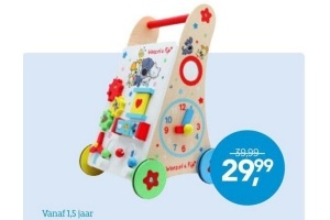 woezel en pip houten baby walker