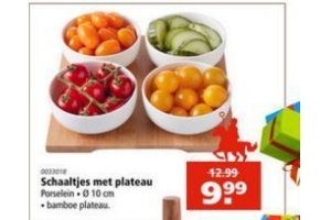 schaaltjes met plateau