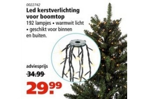 led kerstverlichting voor boomtop