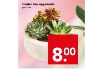 houten bak opgemaakt