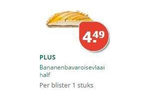 plus bananenbavaroisevlaai half