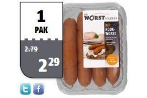 de worstmakers kip rookworst