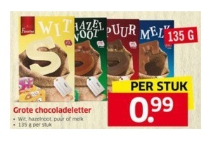 favorina grote chocoladeletter