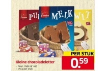 favorina kleine chocoladeletter