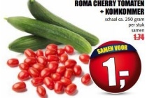 roma cherry tomaten met komkommer