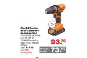 black en amp decker accu schroef boormachine voor en euro 73 75