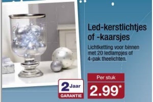led kerstlichtjes of kaarsjes