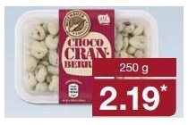 gechocolateerde cranberries