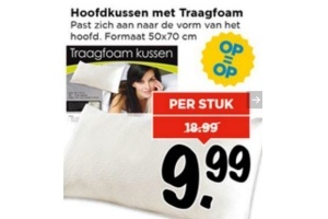 hoofdkussen met traagfoam