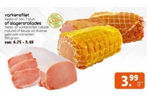 varkensfilet of slagersrollades