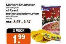 markant kruidnoten of crest melkchocolademunten
