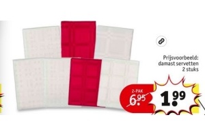 damast servetten en tafelkleed