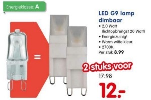 led g9 lamp dimbaar