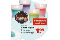 kaars in glas