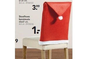 Stoelhoes kerstmuts €1,00 -