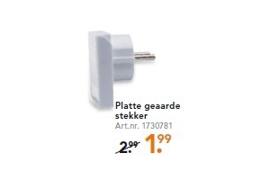 platte geaarde stekker