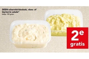 deen scharrelei bieslook vlees of kip kerrie salade