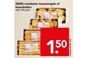 deen roomboter kaasstengels of kaasvlinders