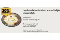 jumbo saladeschotels of ambachtelijke duoschotels