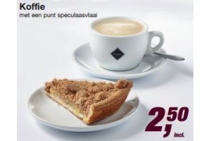 koffie met een punt speculaasvlaai