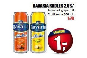 bavaria radler 2 0 voor en euro 1