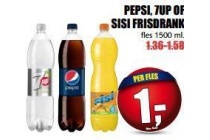 pepsi 7up of sisi frisdank voor en euro 1 per fles