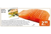 zalmfilet op de huid