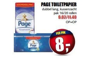 page toiletpapier voor en euro 8 per pak