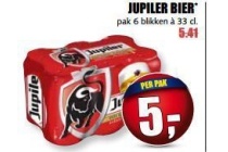 jupiler bier voor en euro 5 per pak