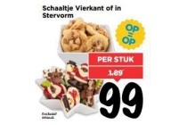 schaaltje vierkant of in stervorm