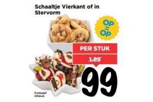 schaaltje vierkant of in stervorm