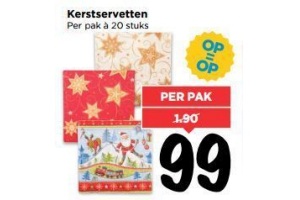 kerstservetten