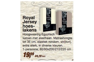 royal jersey hoeslakens