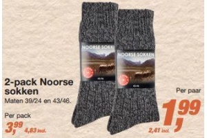 2 pack noorse sokken