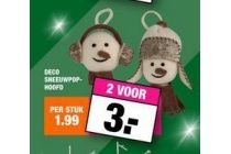 deco sneeuwpop hoofd