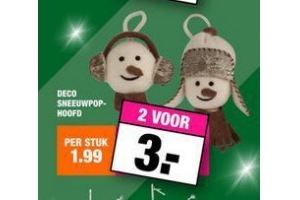 deco sneeuwpop hoofd