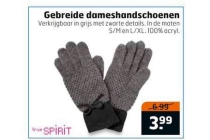 gebreide dameshandschoenen