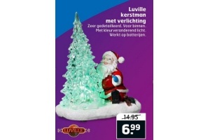 luville kerstman met verlichting