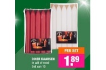 diner kaarsen
