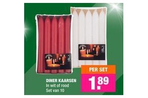 diner kaarsen