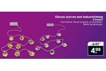 glazen sterren met ledverlichting