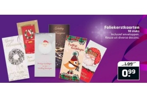 foliekerstkaarten