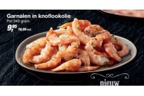 garnalen in knoflookolie